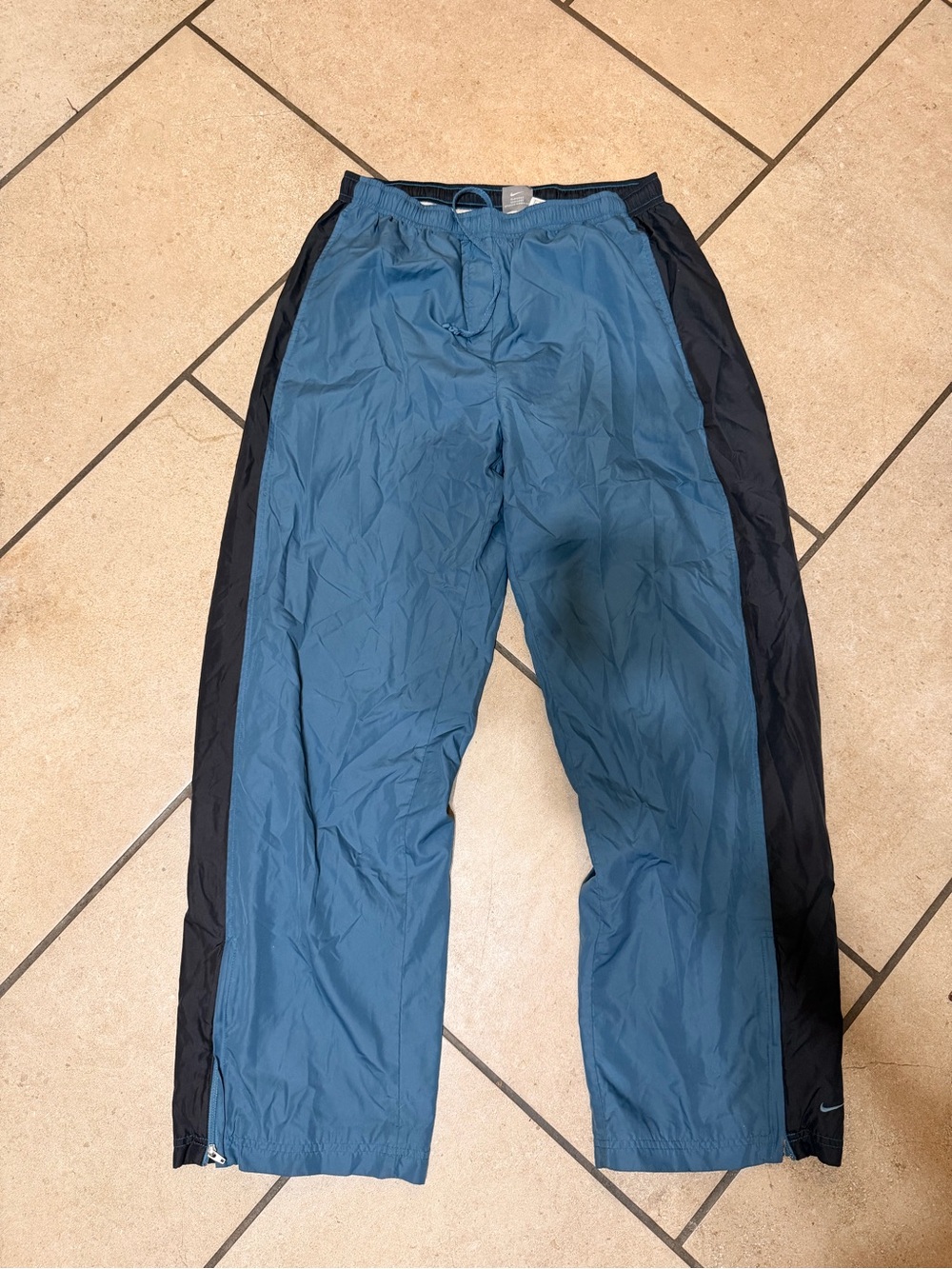 Nike Teal Blue Joggers with Black Side Stripes